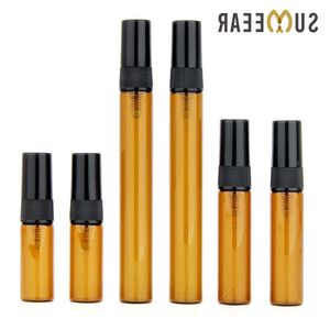 50 Teile/los 3 ml 5 ml 10 ml Bernstein Spray flasche Zerstäuber Parfüm Flasche Leere Parfum Probe Ätherisches Öl Kosmetische behälter Mtear