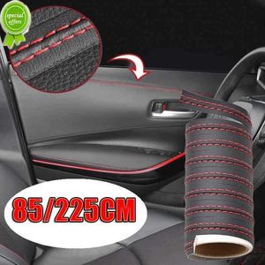 New Universal PU Leather Car Interior DIY Strips Decorative Woven Trim Strips Braid Dashboard Stickers Car Protection