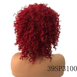 Syntetyczne peruki kręcone koronkowe frontalne ludzkie włosy dla kobiet 150 Koronkowa peruka z koronką 14 -calową koronkową przednią perukę Kinky Curly Perukę