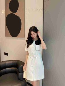 Basic & Casual Dresses Designer High end Spring/Summer Exquisite Elegant Ladies Style Black White Contrast Large Polo Dress ESS6