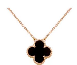 FF40 Дизайнерские подвесные ожерелья для женщин Элегантный 4/четыре листового клевера ожерелье медальон высококачественные цепочки четки дизайнерские ювелирные украшения 18 тыс.