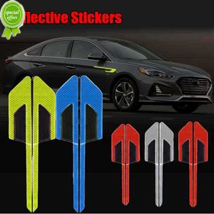 New 2PCS Car Bumper Reflective Stickers Strips Door Leaf Board Safety Warning Mark Tape for Auto Decorative Car Styling Accessories