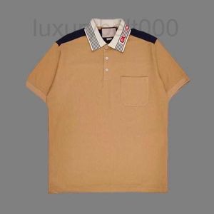 Polos masculinos designer camisa polo masculina de manga curta Paris short solto casual T-shirt 1K56