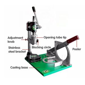 LEWIAO IT-MCP1 Máquina de abridor de buraco de coco portátil pequeno resistente verde jovem com cortador de coco manual