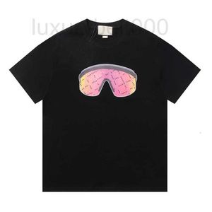 T-shirts masculinas designer 2023SS verão novo em toda a neve espelho tendência casual versátil solto e camiseta feminina de manga curta U55R