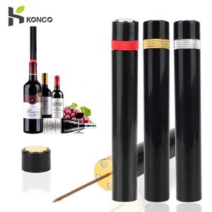 Openers Konco Air Pump Wine Bottle Opener Portable Bar Tools Pressure Corkscrew Kitchen Accessories 230609