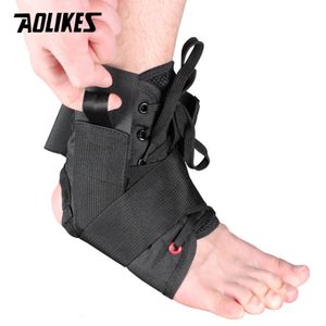 Ayak bileği destek aolikes 1pcs brace spor ayarlanabilir dantel yukarı stabilizatör kayışları burkulan ayak sıkıştırma çorapları kol 230609
