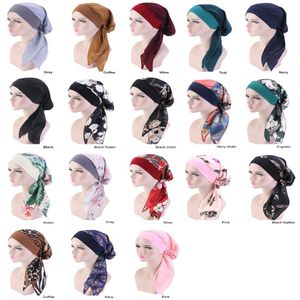 Cała 10pcs Lot Women Ladies Głowa Głowa Zmagłowa czapka turbanowa Long Tail Headband Hat Girl