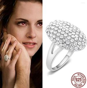 Кластерные кольца Дневники вампира Bella Ring 925 Серебряные украшения для женщин для женщин свадебная пара подарки косплей реквизит