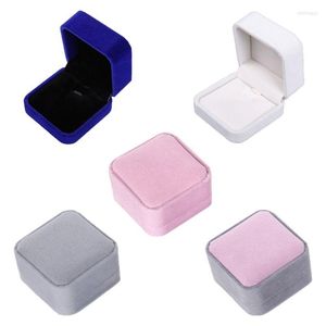 Jewelry Pouches 1Pcs Squre Pendant Necklaces Box Velvet Choker Organizer Holder For CASE