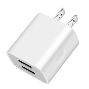 Dual USB Charger 2A EU US Plug Travel Wall Chargers For IPhone 6 7 8 X 11 12 13 14 15 Samsung Xiaomi Huawei OPPO Sony 2 Ports AC Quick Charging Home Power Adapter