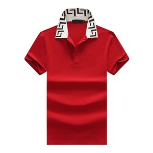 FF V-neck Designer T-shirt Polo T-shirt dos homens Carta Polos Rua Lazer Respirável Roupas Verão Homens de Negócios Manga Curta PoloM-XXXL