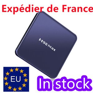 Wysyłka z Francji H96 MAX V12 TV Box Android 12 Media Player RK3318 Czterordzeniowy 64-bitowy BT4.0 Podwójny Wi-Fi 2.4G 5G H96MAX Ustaw górny pudełko