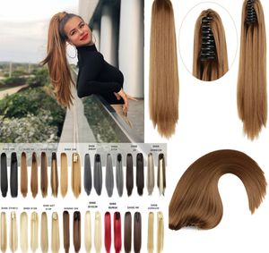 24 -inch fashion grasping clip horsetail fashion long straight hair grabbing chemical fiber has many style choices, support customization