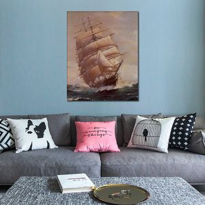 Romantico Seascape Canvas Artwork Romance of Sail Frank Vining Smith Pittura fatta a mano Art Apartment Decor