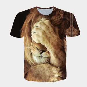 Мужская футболка футболка футболка Tee Graphic Animal Lion Paw Round Neck 3D Print Daily Holiday Holiday с коротки