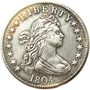 US 1804 Busto drappeggiato Moneta da un quarto di dollaro placcata argento