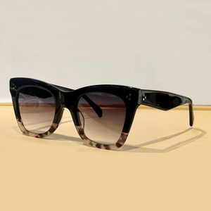 Квадратные солнцезащитные очки кошачий глаз Черный Гавана / Серый градиент Женские дизайнерские солнцезащитные очки Sonnenbrille gafa de sol УФ-очки с коробкой