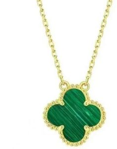 XWSW0 collane con ciondolo di design per donna Elegante collana con medaglione a quadrifoglio a 4 foglie Catene girocollo di alta qualità Gioielli firmati Regalo per ragazze in oro placcato 18 carati