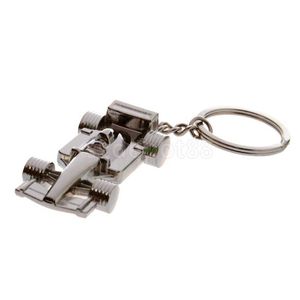 385B Keychains Landards Chrome F1 Formula One Racing Racing Araba Modeli Teyp Keyasyon Anahtar Zinciri Fob Ring Tutucu