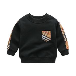 ベビープルオーバー格子縞のセーター春秋の子供長袖のプルオーバー新生児コットンカジュアルセーター衣類328V