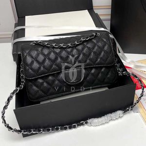 Classic fashion shoulder bag ladies luxury designer bag tartan pattern chain crossbody bag leather flap bag women's bag