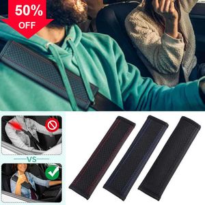 New Car Accessories Seat Belt PU Leather Safety Belt Shoulder Cover Breathable Protection Seat Belt Padding Pad Car Seat Cover