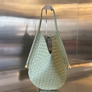 10A Quality BV's Solstice Large Size 44cm Shoulder Bag Handbag Women Famous Brands Designer Intrecciato Sheepskin Weave Luxury Lidy Underarm Bag Free Shipping