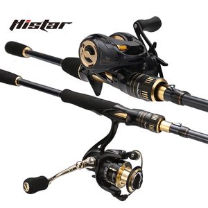 Rod Reel Combo Histar Medusa Easy Carry Tele Spin 1.80m 2.10m 2.40m Full Carbon K Guide Fishing and Baitcasting or Spinning 230609