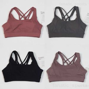 Lady Cross Yogas Bras Workout Sport Tank Brassiere With Chest Pad Bodybuilding Top Underwear Women Training Underwear Buttery stötsäker