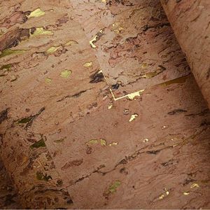 Wallpapers MY WIND 0.91 5.5M/Roll Gold Metallic Autumn Glory Luxury 3D Design Home Decor Cork Wallpaper