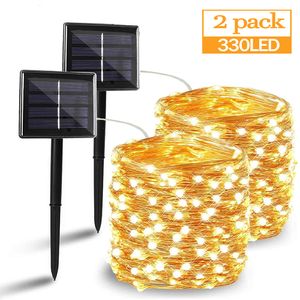 Garden Decorations 50100200330 LED Solar Light Outdoor Lamp String Lights For Holiday Christmas Party Waterproof Fairy Garland 230609