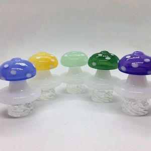 Fumar Pirex Colorido Vidro Grosso 33MM Estilo Cogumelo Boné Chapéu Unhas Erva Seca Tabaco Plataformas de Petróleo Filtro Quartzo Tigela Bubbler Bongs Tips Dabber Holder DHL