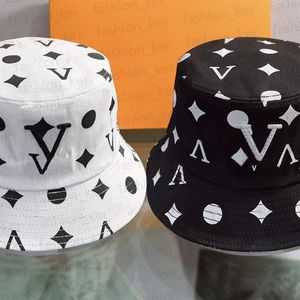 Fashion Alphabet Bucket Hat Designer Stingy Brim Hats for Mens Woman Casual Caps 2 Colors245Q