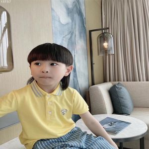 2021 Summer Boys Short Sleeve Polo Shirt 2-12y Children Lapel Color Solid Clothing Kids Cotton School Uniforme School Outwear 303v