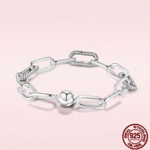 Pandorabracelet Designer Kobieta Brzeczenie luksusowa bransoletka sercowa 925 Srebrny urok biżuterii koralik wiszą