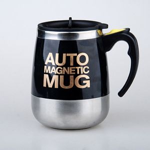 Kupalar 400ml Otomatik Magnetik Kupa Paslanmaz Çelik Kendi Kendine Karıştırma Kahve Kupa Otomatik Karıştırma Suyu Sütü Akıllı Shaker Kahve Kupası 230609