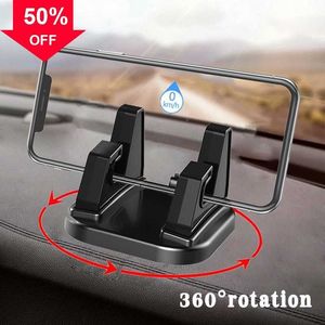 Ny biltelefoninnehavare Dashboard Mount Simple Auto Mobiltelefon GPS Navigation 360 graders rotationsstativ för Xiaomi iPhone 12 13