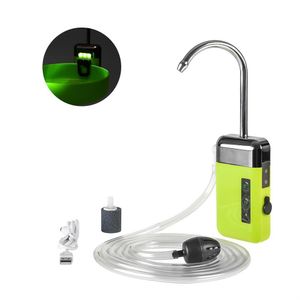 Fiskekrokar Portabla suganordning Aquarium Air Pump Multifunktion Induktion Vattencirkulation Syre med LED -belysning 230609