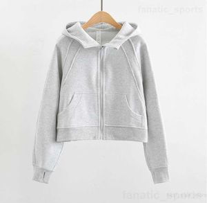Scuba Yoga Lady Fitness Hoody Coat Loose Full Zip Running Hooded Long Sleeve Pullover Woman Gym Sweatshirts Oversized Hooded Clothes Outdoor