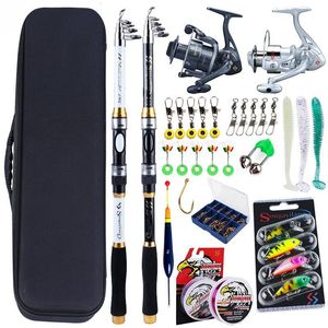 Rod Reel Combo Sougayilang Telescopic Fishing Bag Set Full 1.8M 3.3M Action M e Alça Dobrável Spinning Pesca 230609