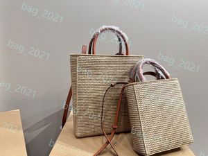 Borse Woody 5A Quality Women Tote Shopping Bag Borsa alta in nylon Hobo Fashion Lino Large Rafia Music Score Bag Designer di lusso Travel Crossbody