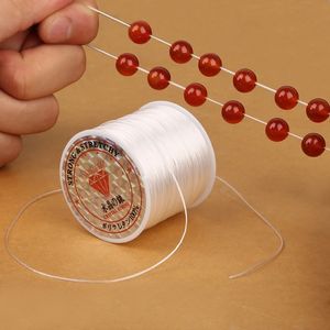 60 m/Rolle elastischer Perlenfaden für Schmuck, DIY, Perlenschnur, Armband, Armband, Halskette, Fußkettchen, elastischer Faden