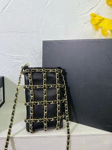 Luksusowa designerska torba telefoniczna oryginalna skórzana przenośna torba na ramię z metalowym literą wisiorek wiele stylów mini portfel crossbody