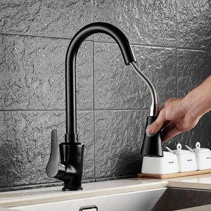 Kitchen Faucets Vidric Arrival Pull Out Faucet Chrome/black Sink Mixer Tap 360 Degree Rotation Taps Ta