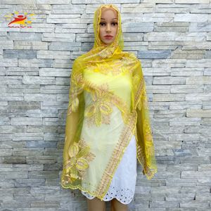 Hidżabs African Women Muzułmańskie Szalik Oważony głowa Małe szaliki hidżabu Rozmiar 200*50cm gaza powietrza na zewnątrz Salia 230609