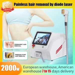 Den bästsäljande diodlaseren 2000w RF-laser 3-våglängd isplatina bärbar hårborttagare 755 808 1064 nm