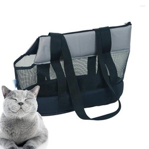 Bolsa para transporte de gatos para transporte de animais de estimação para cães pequenos, cachorros e gatos médios, animais portáteis dobráveis