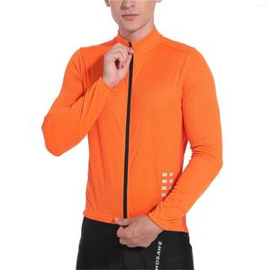 Giacche da corsa Wosawe ciclistica maglia da uomo a maniche lunghe abbigliamento per biciclette per biciclette mtb camicie sport da esterno