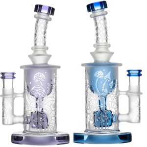 Vintage Premium SANDBLASTED TORUS Glass Bong Water Hookah Smoking Pipes 10INCH Original Glass Factory pode colocar o logotipo do cliente por DHL UPS CNE